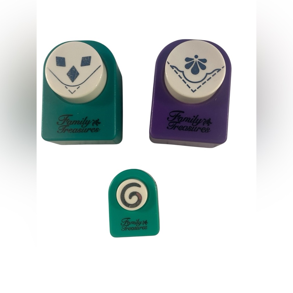 Family‎ Treasures Paper Punch Corners Edges Shapes Twirl Six Art Craft Lot 3